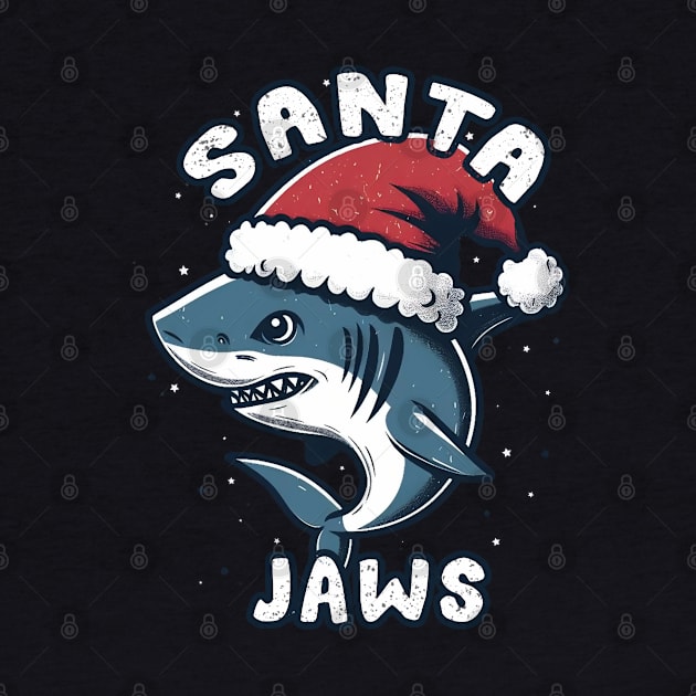 Santa Jaws- Funny Christmas Shark by Trendsdk